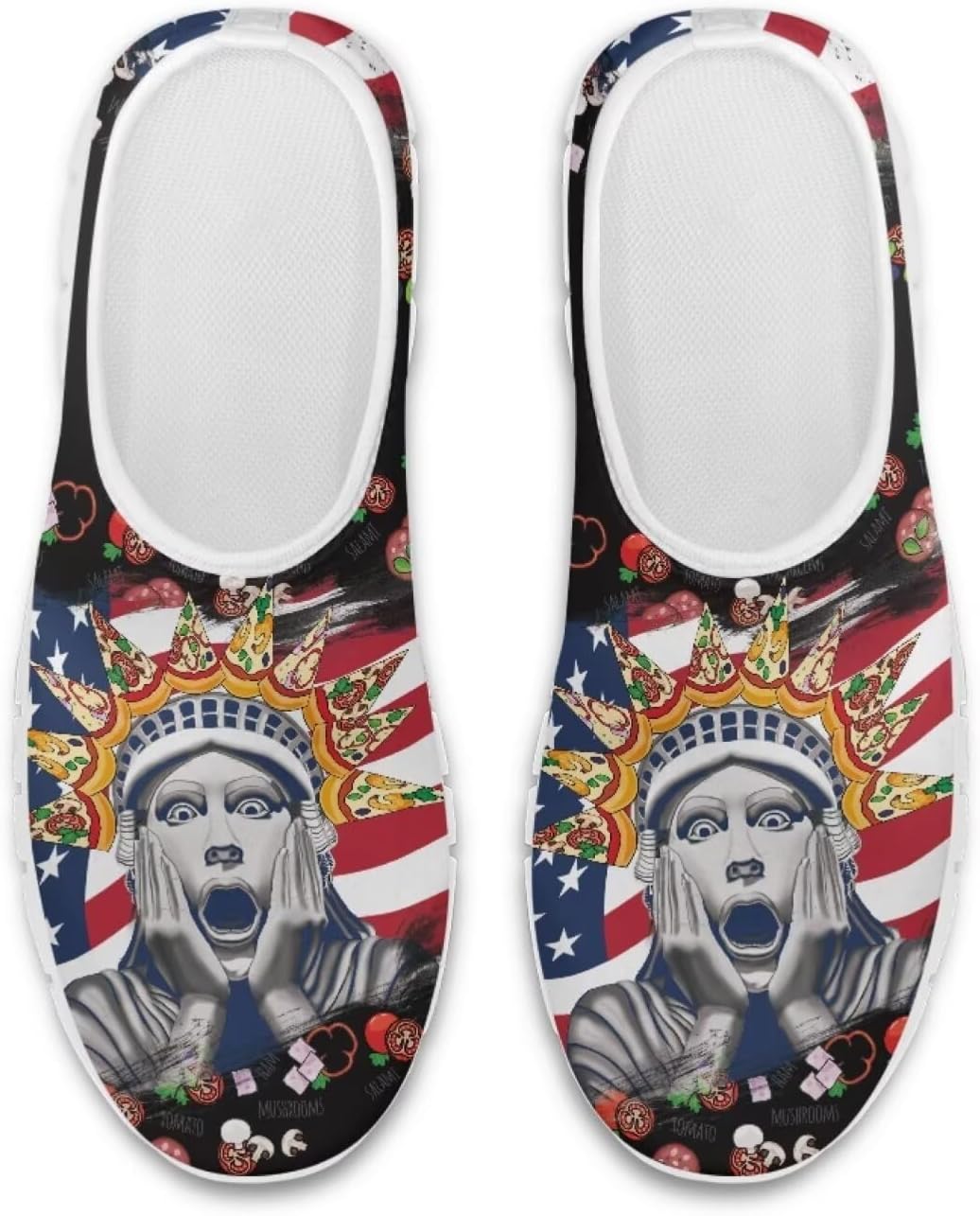 

Кроссовки Chaqlinс перфорацией с американским флагом, унисекс, America Statue of Liberty