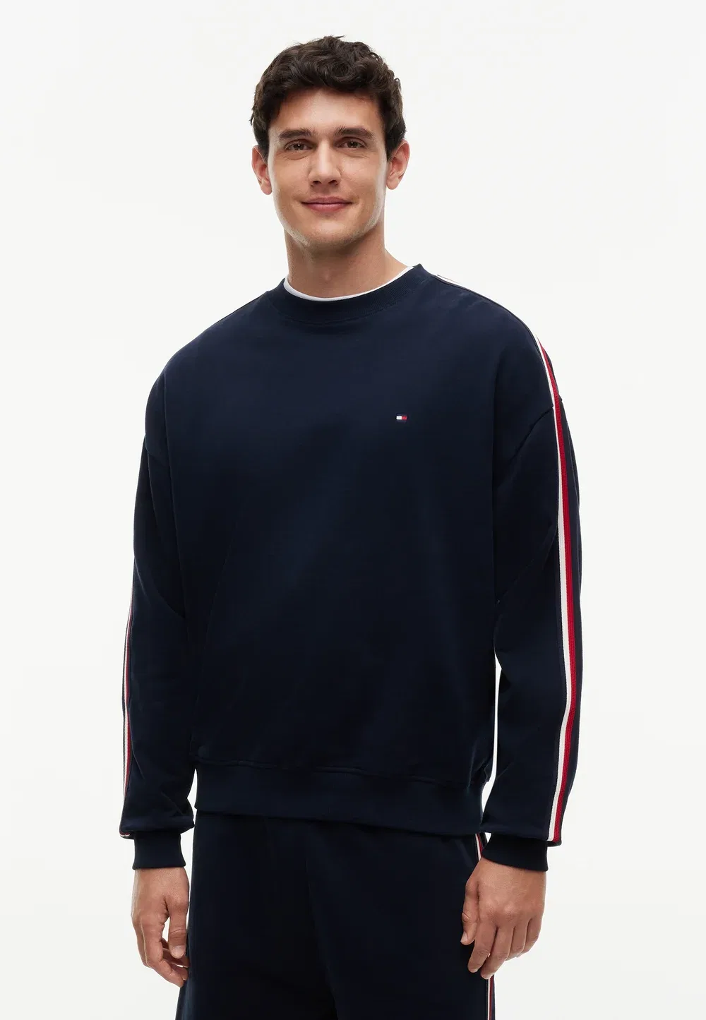 Спортивная футболка - th global stripe lg - пижамная футболка Tommy Hilfiger, Navy Blue