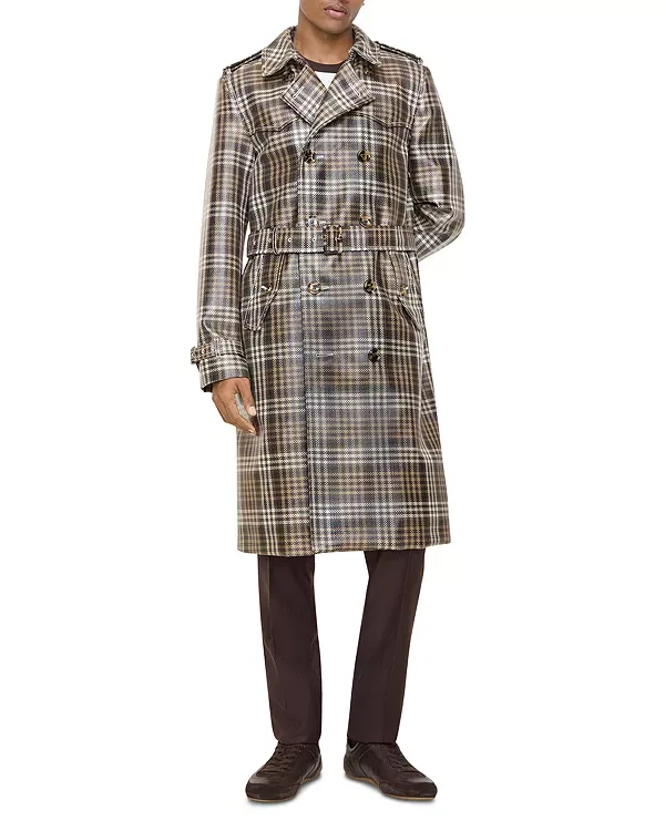 Мужская куртка с принтом Foxfield Burberry, Chalk White/Truffle