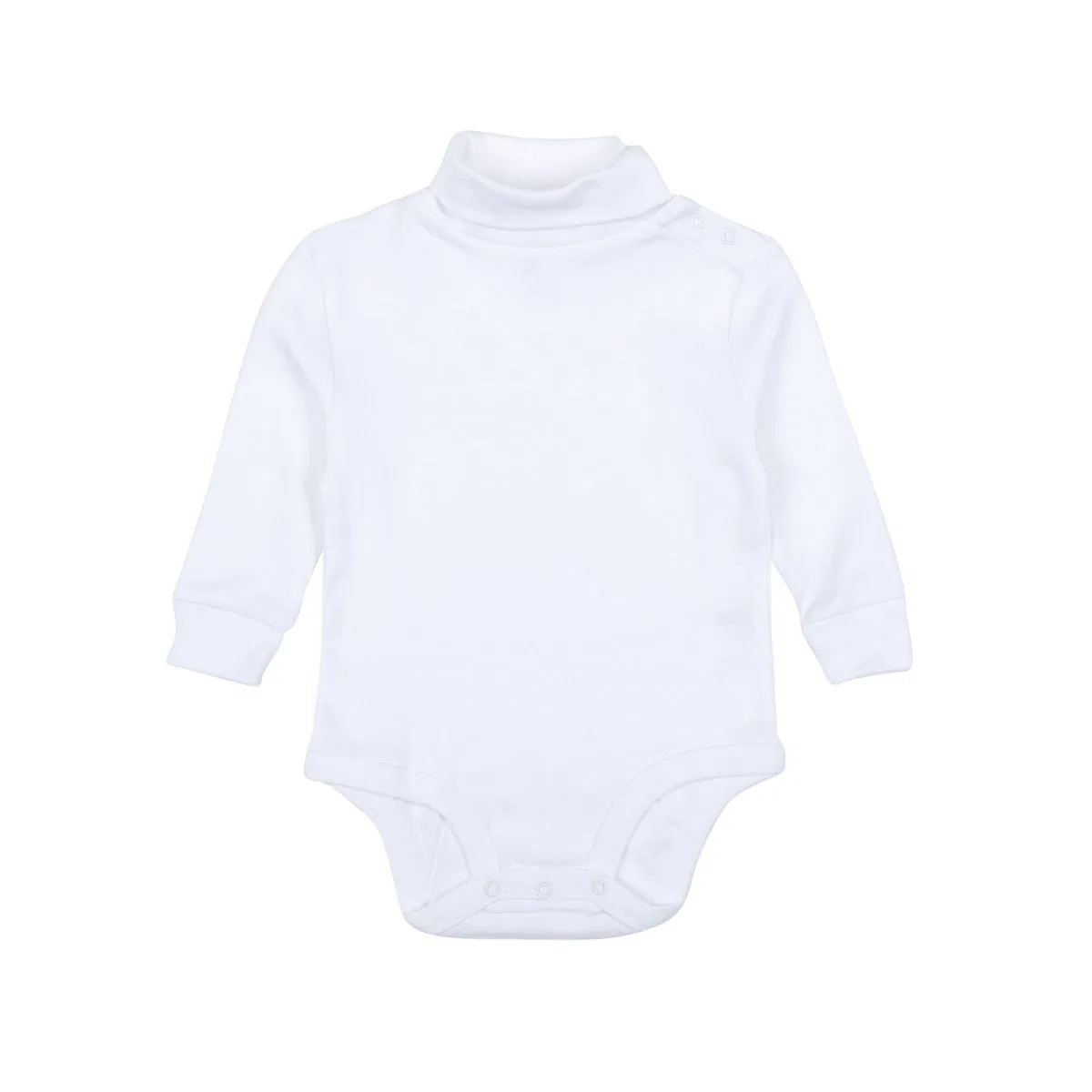 Боди-комбинезон с длинным рукавом и высоким воротом LEVERET, White