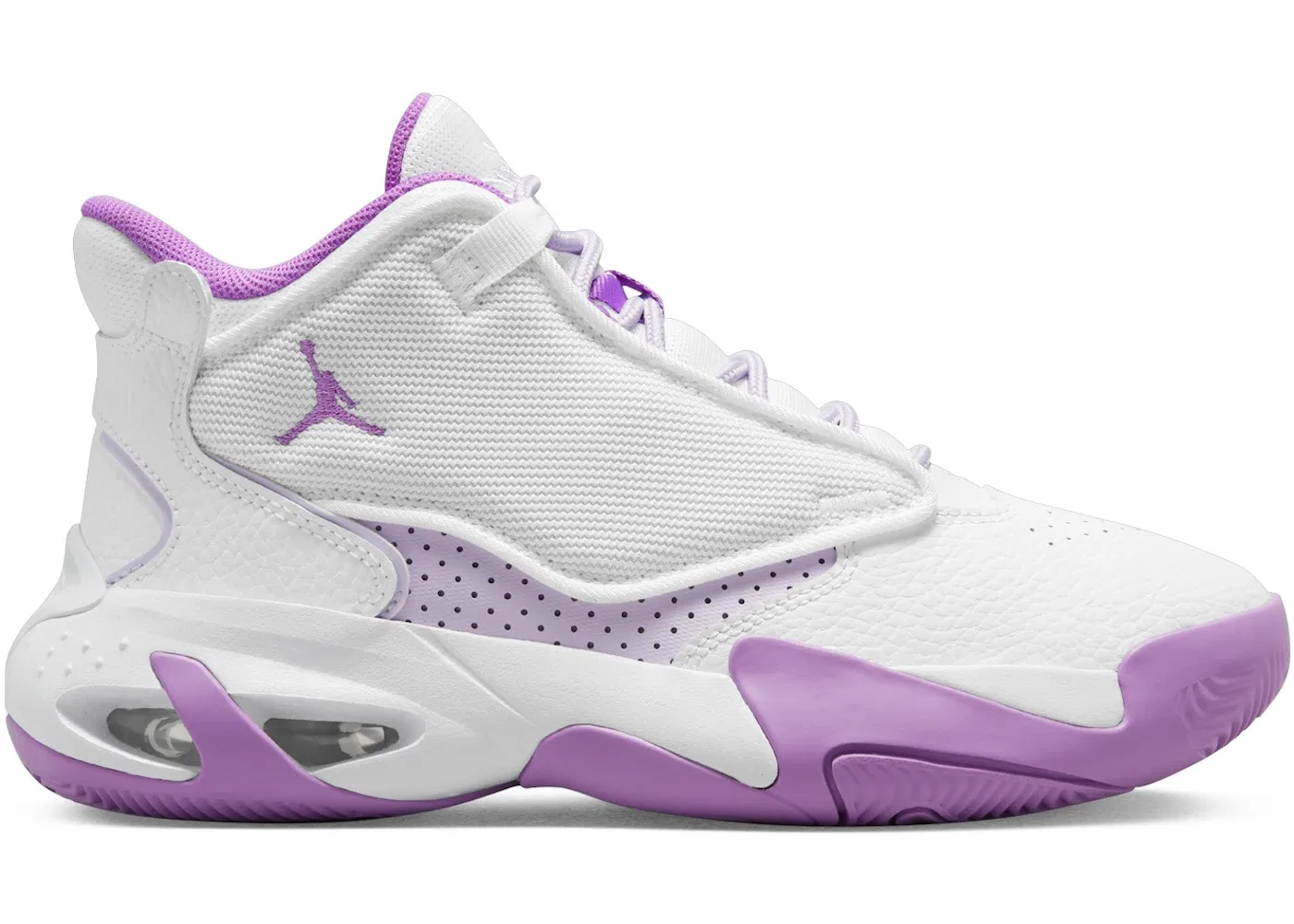 Детские кроссовки Lifestyle Jordan Max Aura 4 Jordan, White/Barely Grape/Rush Fuchsia
