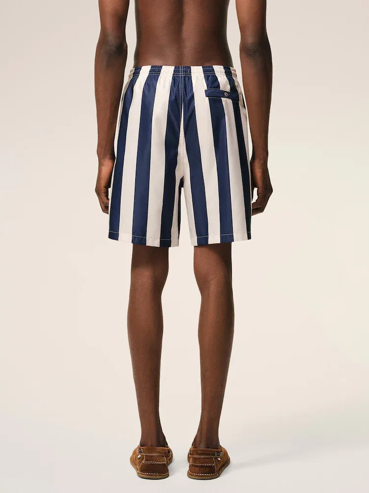 Шорты AMI PARIS Long Stripes Swimsuit, Navy — фото 3