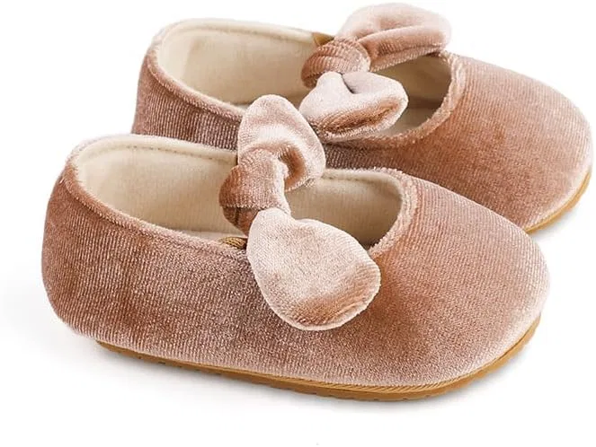 Детские туфли Мэри Джейн с бантом для девочек Purepips, Khaki