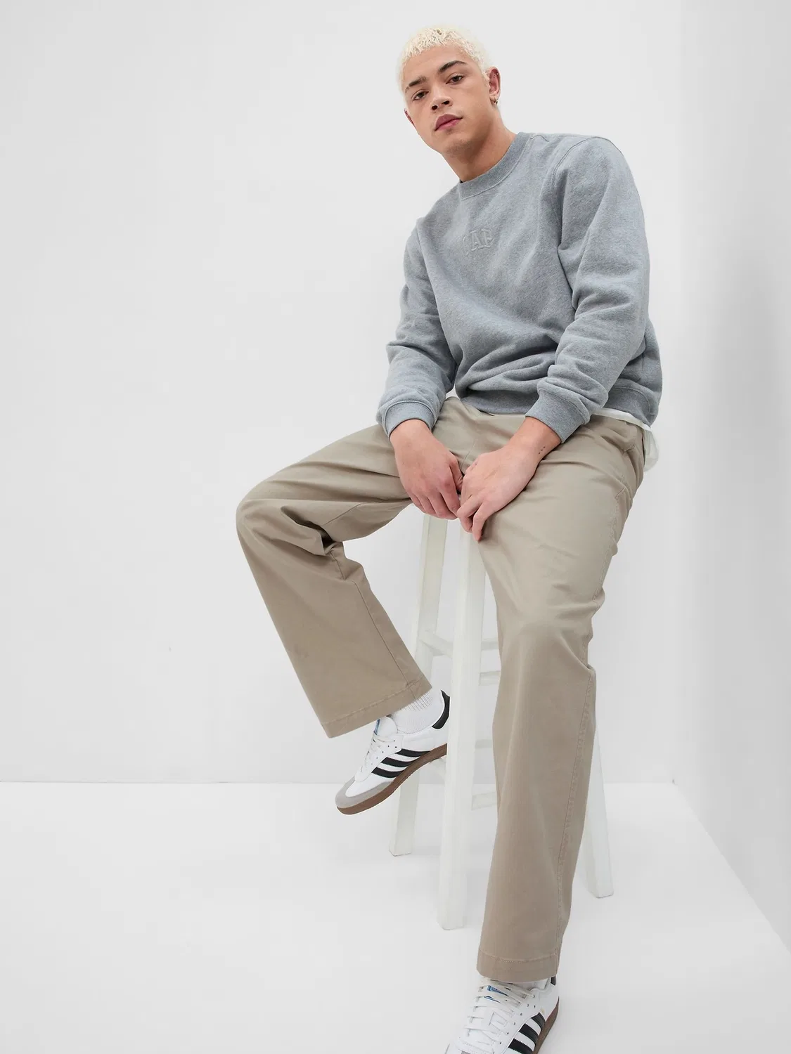 Брюки чинос свободные 90s Gap, Natural