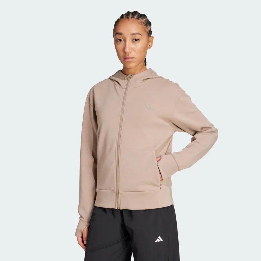 Женский свитшот с капюшоном и полной молнией Performance JX7311 Designed 4 Training adidas, Фиолетовый