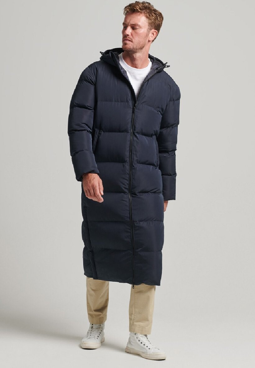 

Пальто зимнее Superdry, темно-синий