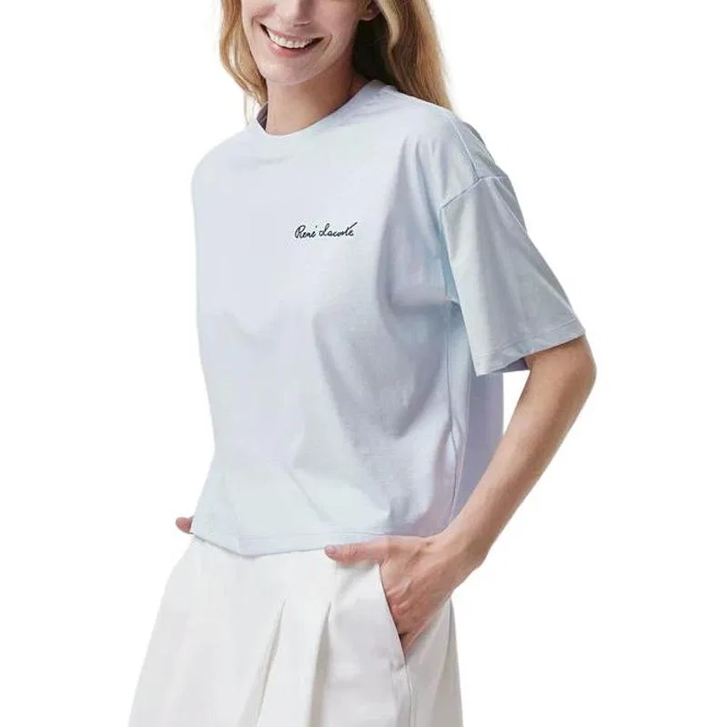 Футболка LACOSTE J2G, круглый вырез, Baby Blue — фото 4
