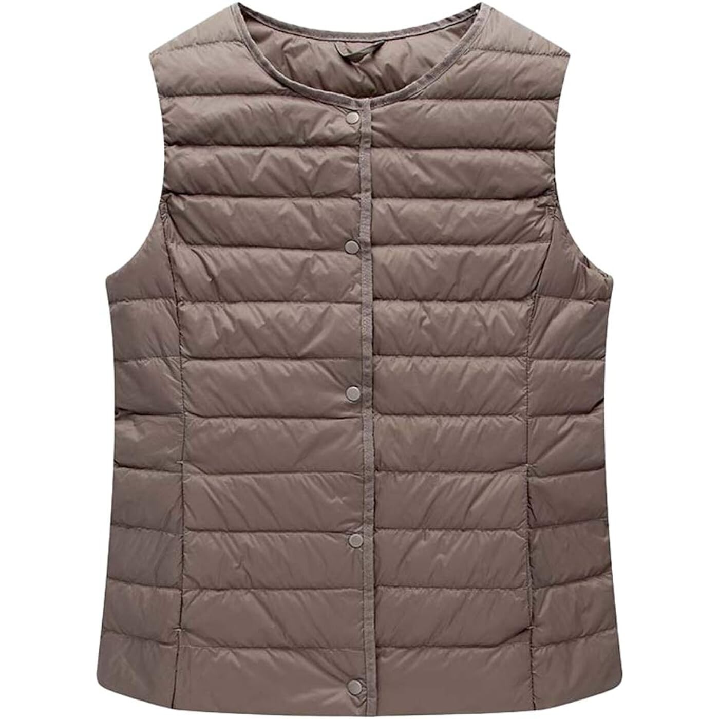 

Жилет Chickle Collarless Lightweight Quilted Zip Women's, коричневый