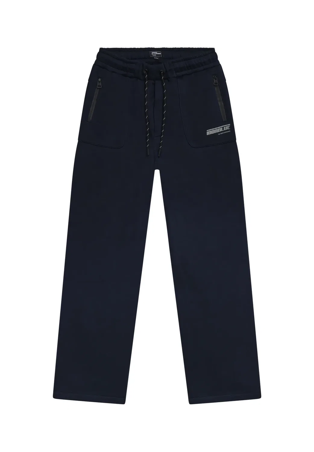Спортивные штаны на молнии, широкие - брюки от спортивного костюма Indian Blue Jeans, Deep Navy — фото 2