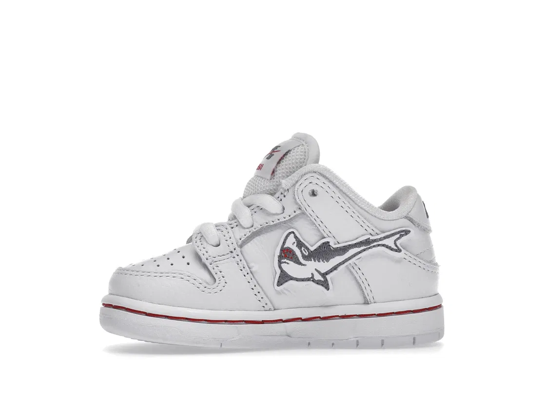 Детские кроссовки Nike SB Dunk Low Oski Great White, White/Cool Grey-White-White — фото 3
