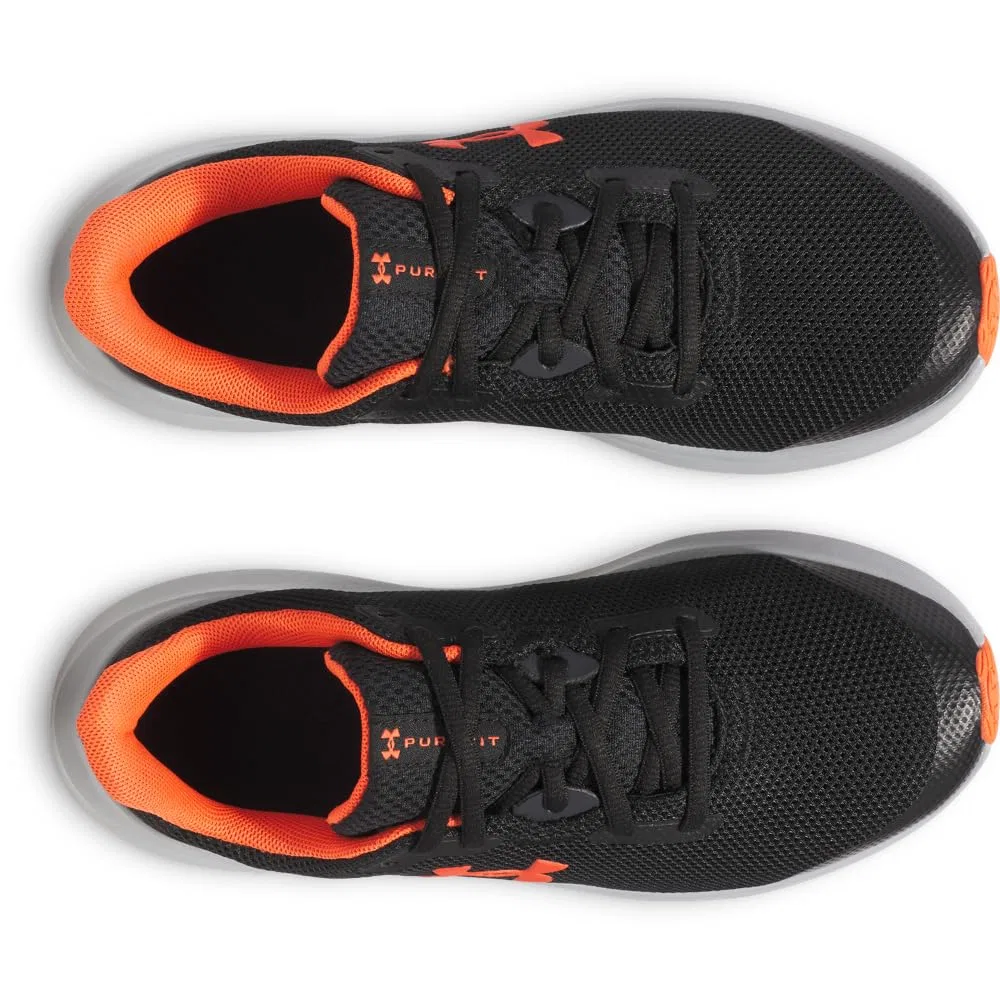 Детские кроссовки для мальчиков Pursuit 4 Under Armour, Black Anthracite Red Ares — фото 4