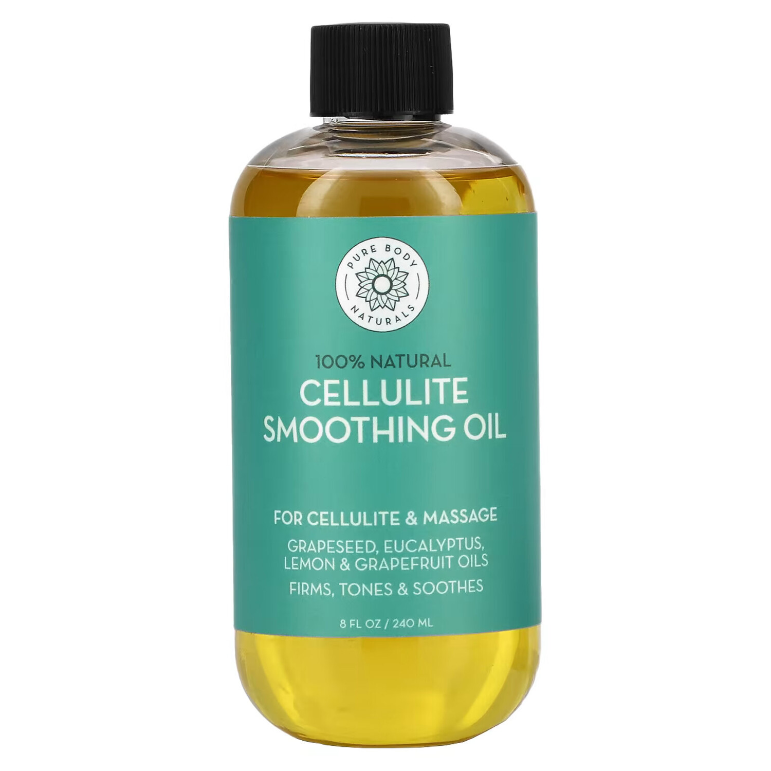 

Pure Body Naturals, Масло для разглаживания целлюлита, 240 мл (8 жидк. Унций)