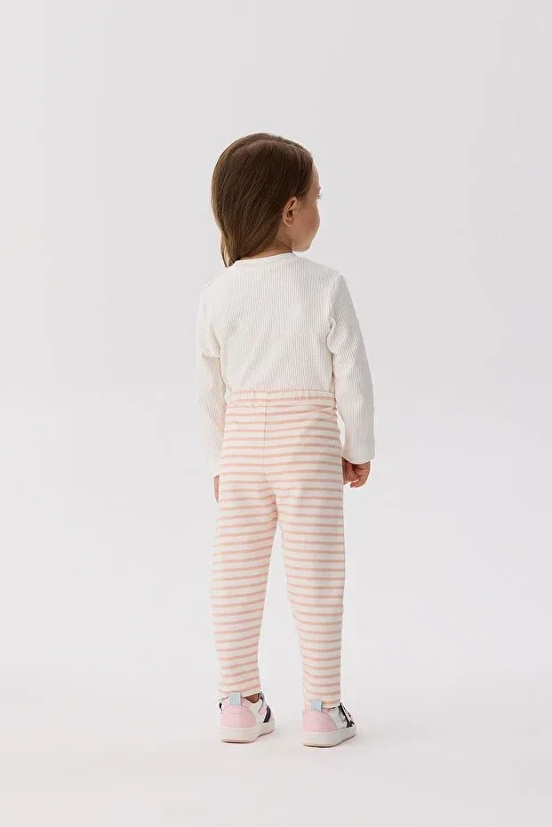 Детские леггинсы для девочек полосатые Tyess Basic, Lined — фото 4