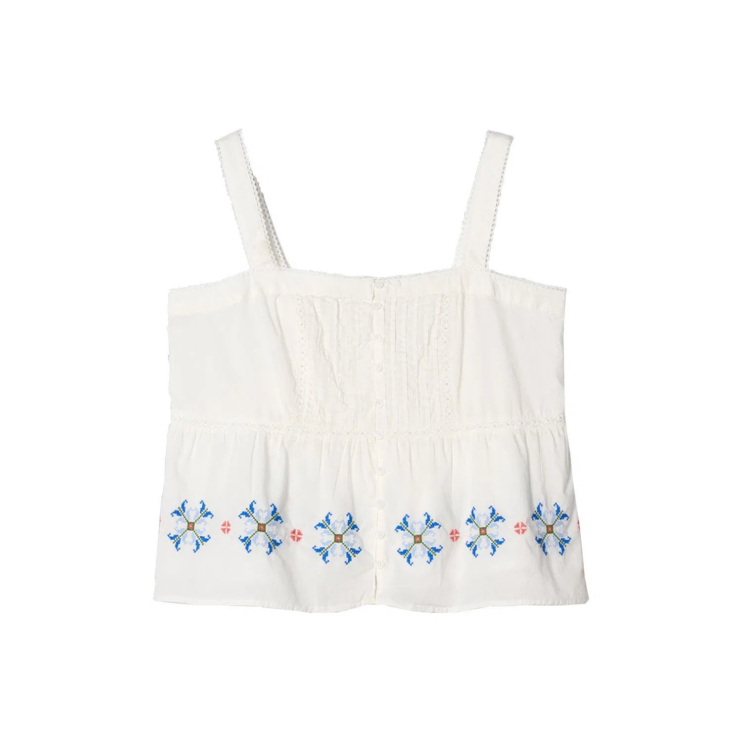 Майка женская белая с квадратным вырезом Thin Other Levis, White