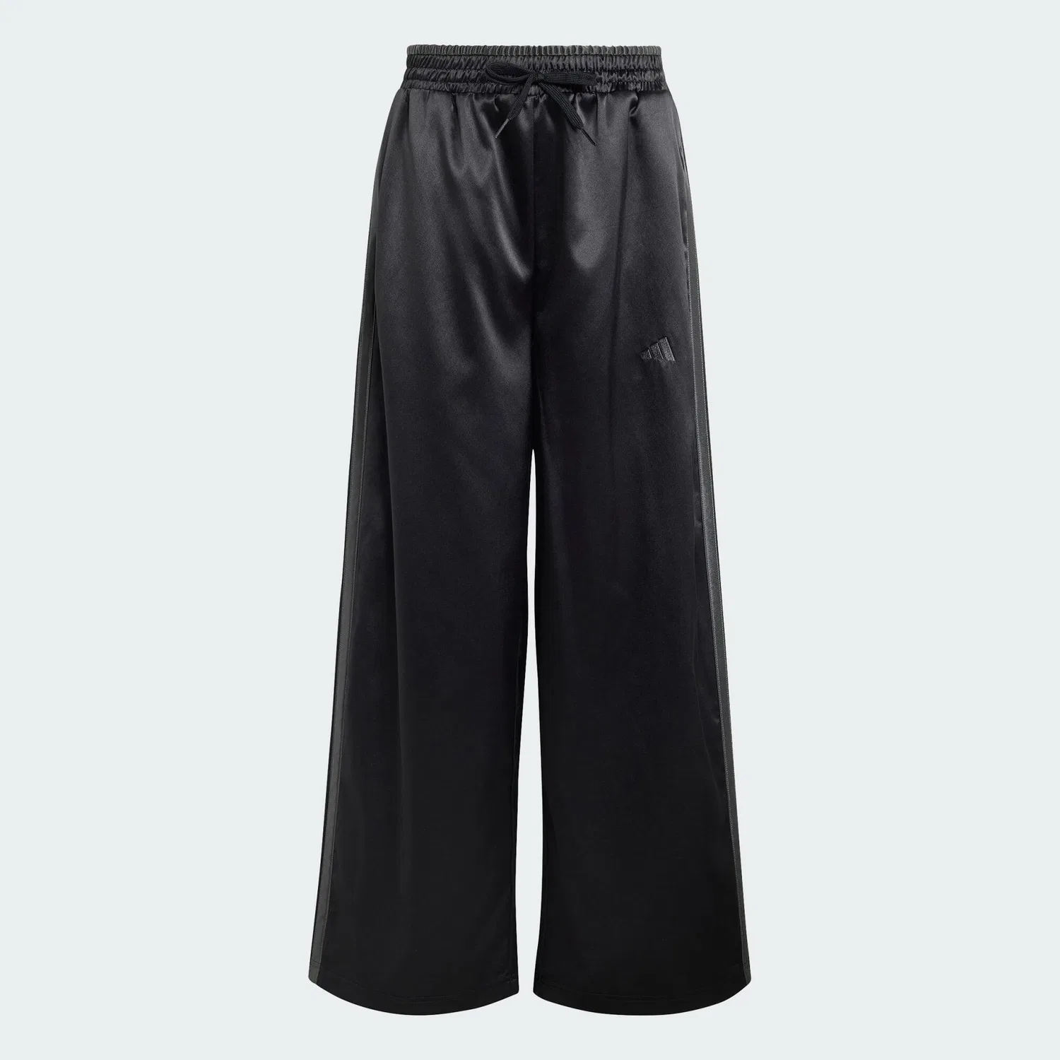Женские широкие брюки из сатина Satinhose, Weites Bein Adidas, Schwarz Dunkelgrau — фото 2