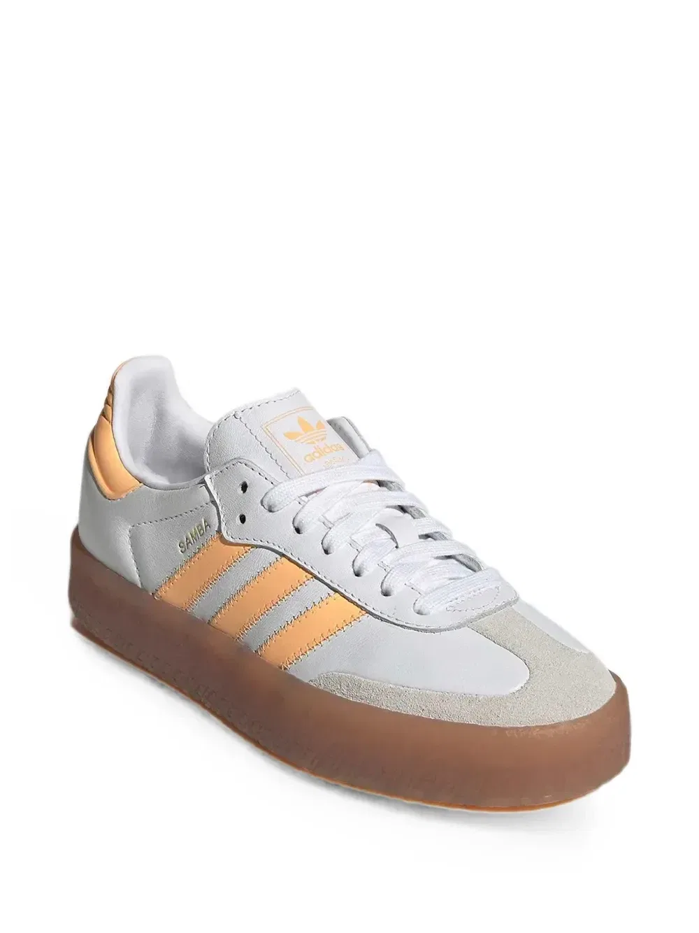 Кроссовки Samba со вставками Adidas Kids, белый — фото 3