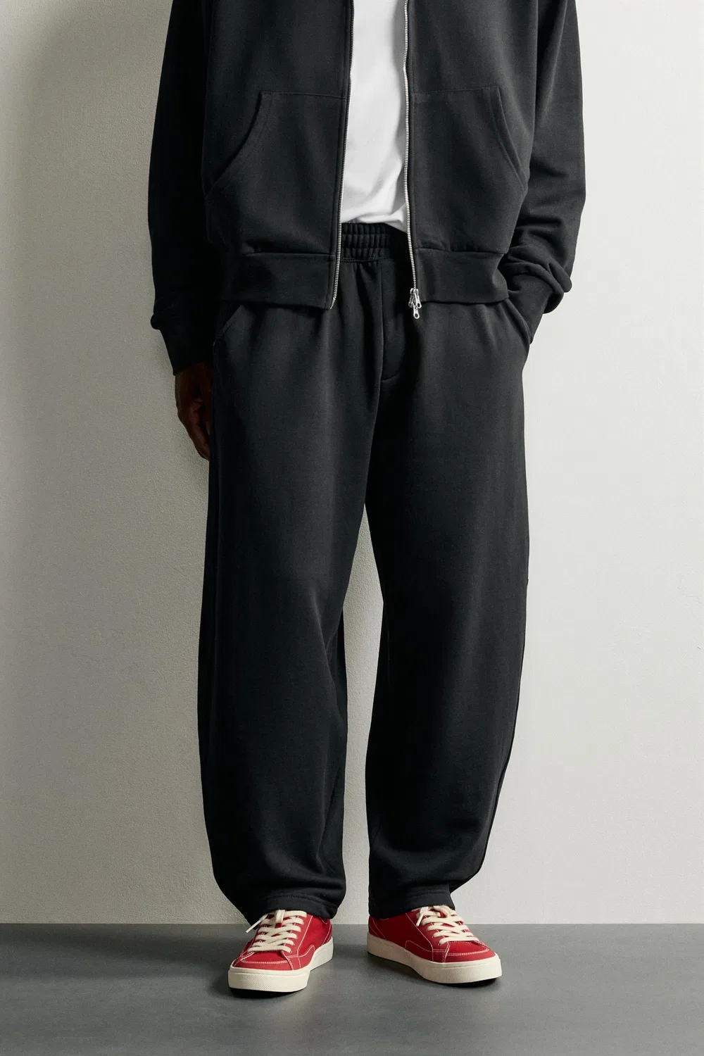 Простые спортивные штаны Balloon Fit ZARA, Black — фото 2