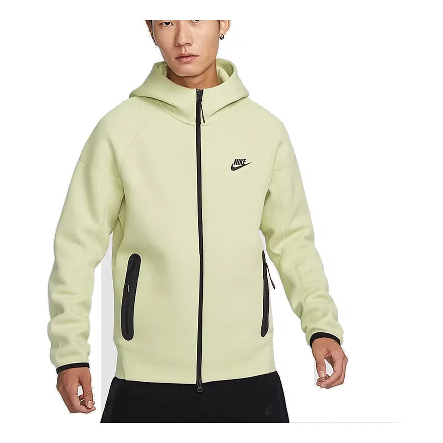Худи на молнии с капюшоном Tech Fleece Windrunner Nike, желто-зеленый
