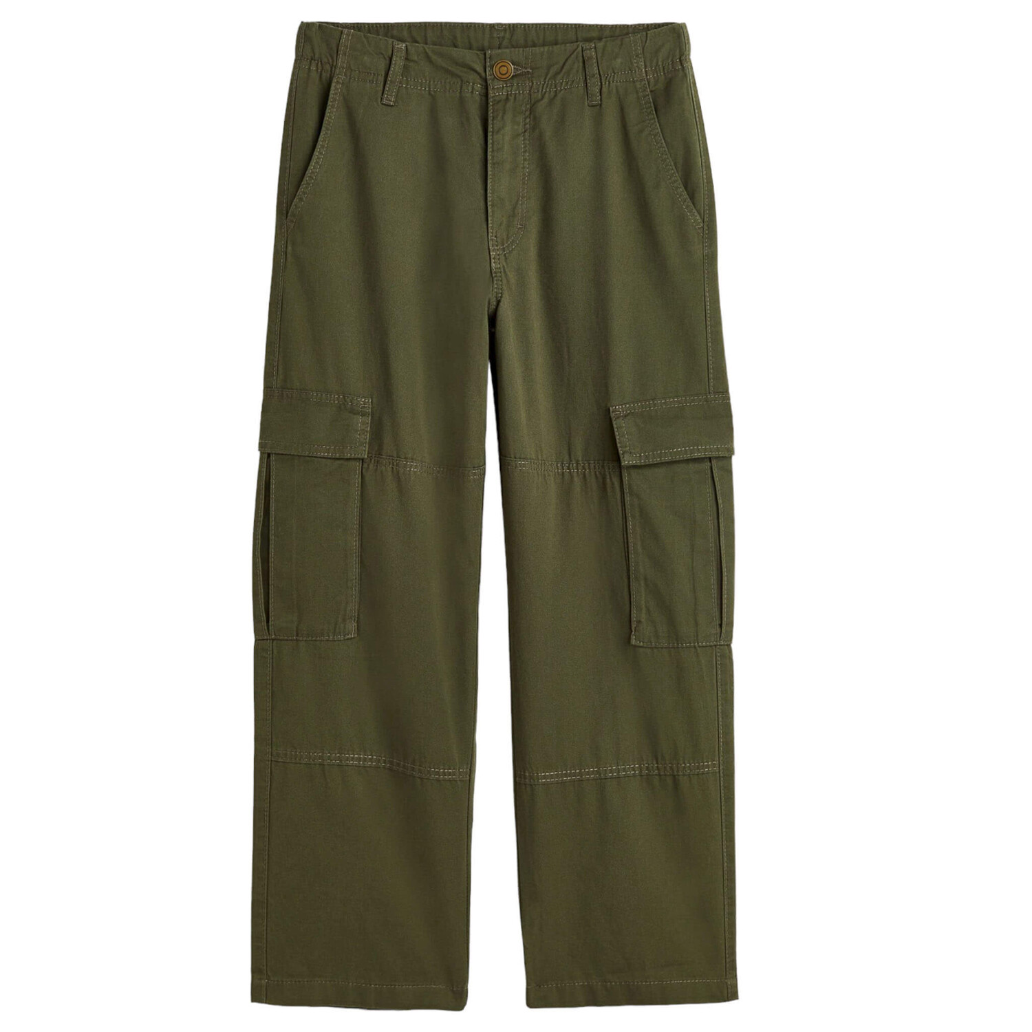 

Брюки H&M Cotton Cargo, зеленый