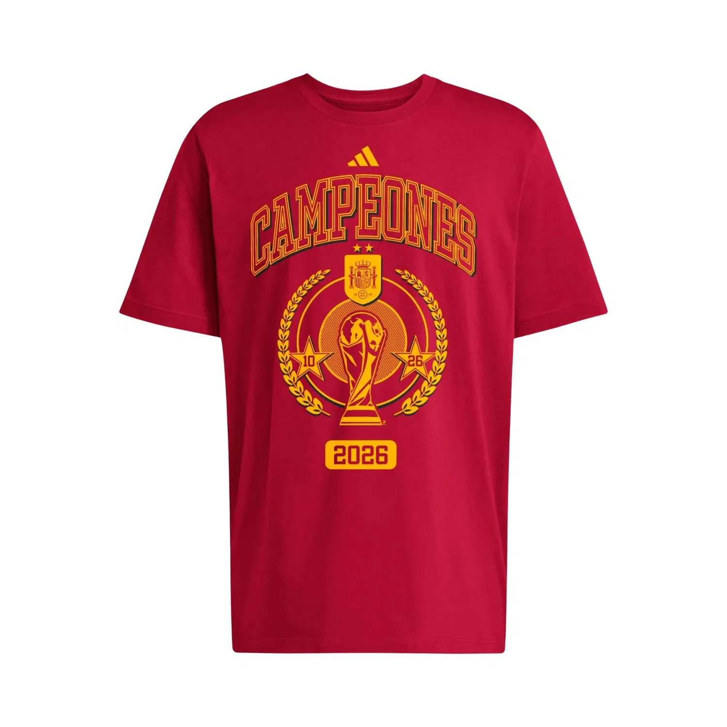 Футболка Adidas Spain 2026 Campeones, красный