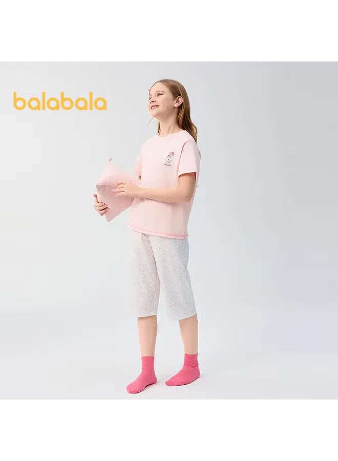 Комплект домашней одежды с принтом для детей Balabala, розовый — фото 3