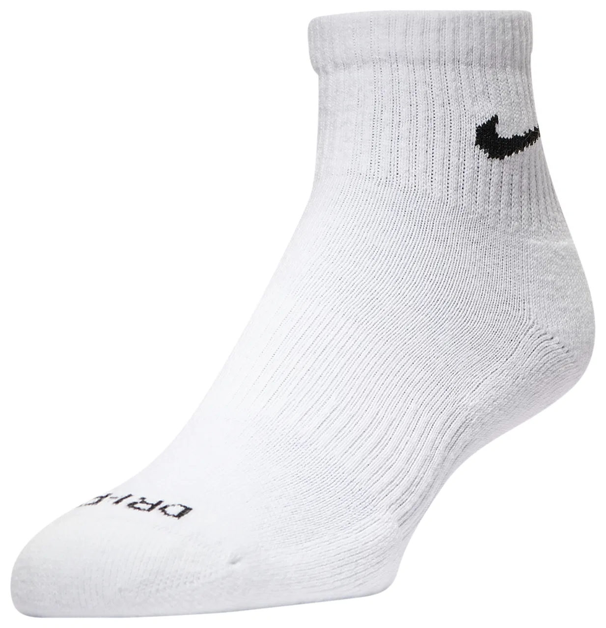Мужские носки с системой влагоотведения 3 пары Dri-FIT Plus Quarter Nike, белый/черный — фото 2
