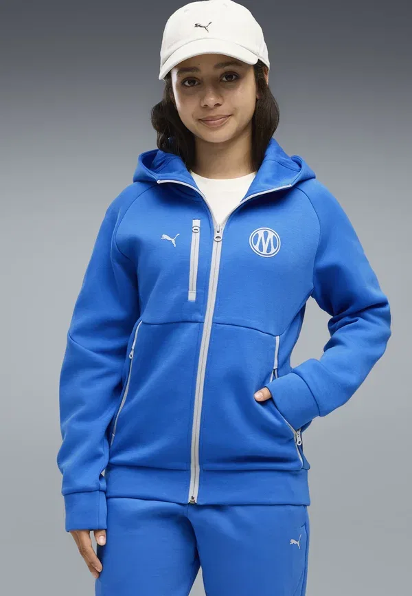 Толстовка с принтом Olympique de Marseille Tech Kapuzenjacke Unisex Puma, Team Royal-platinum Gray, серый — фото 2