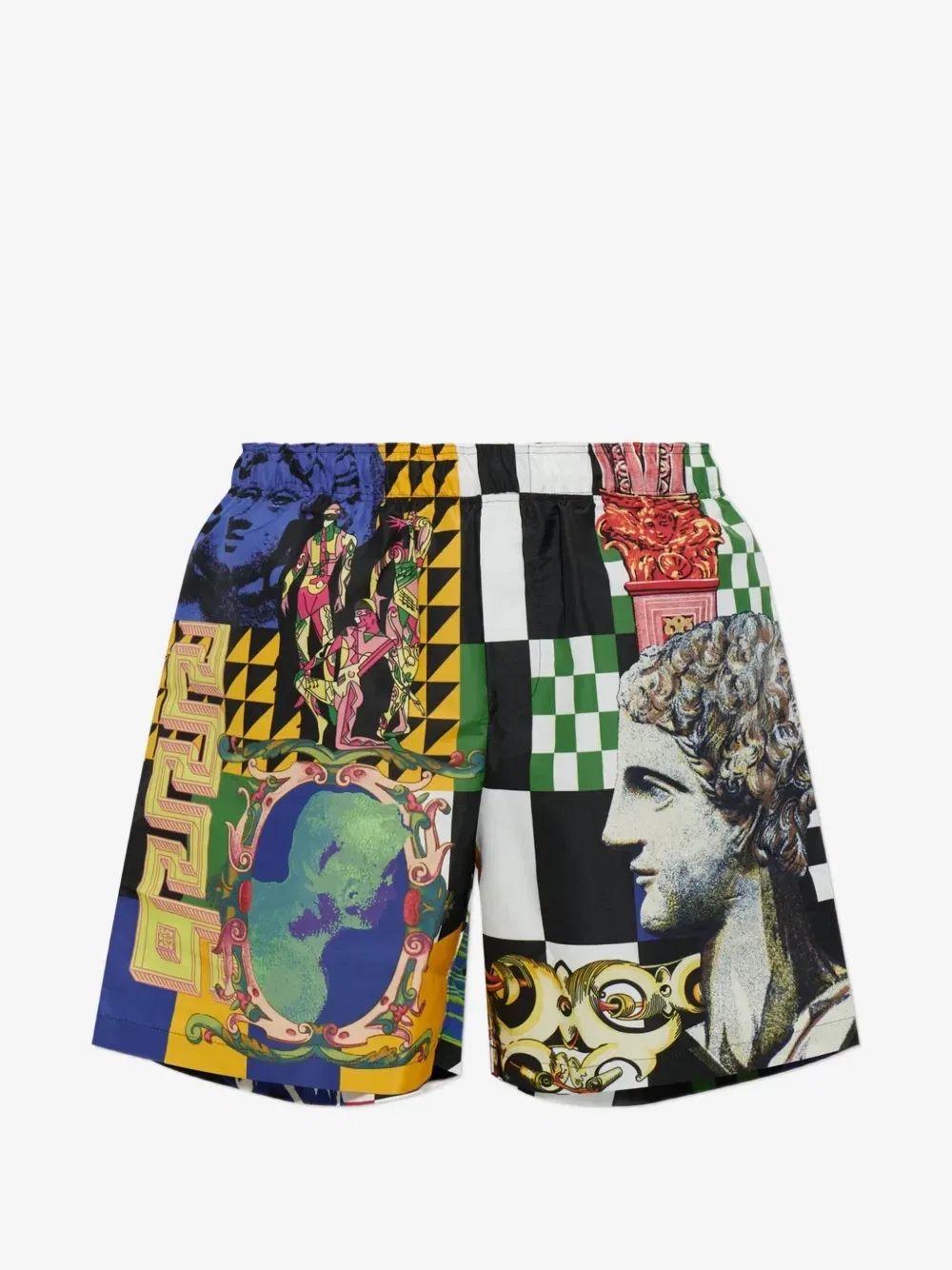 Пляжные шорты с принтом VERSACE, черный