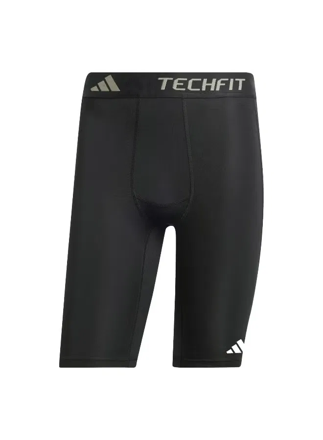 Шорты-леггинсы компрессионные с сетчатой вентиляцией Techfit Adidas, черный — фото 2
