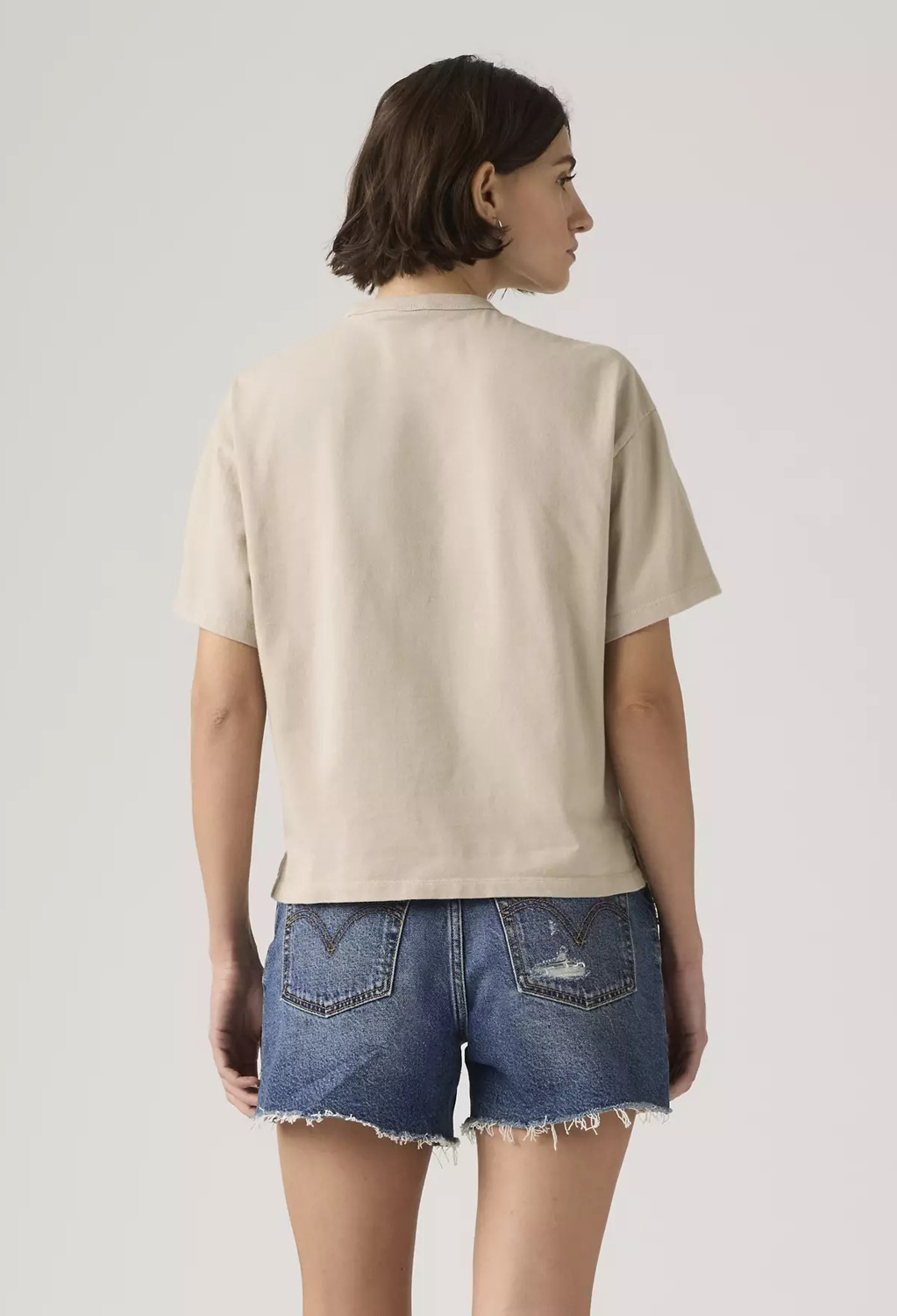 Футболка Levi's Premium Vintage Garment Dye Short-sleeve, серо-бежевый — фото 4