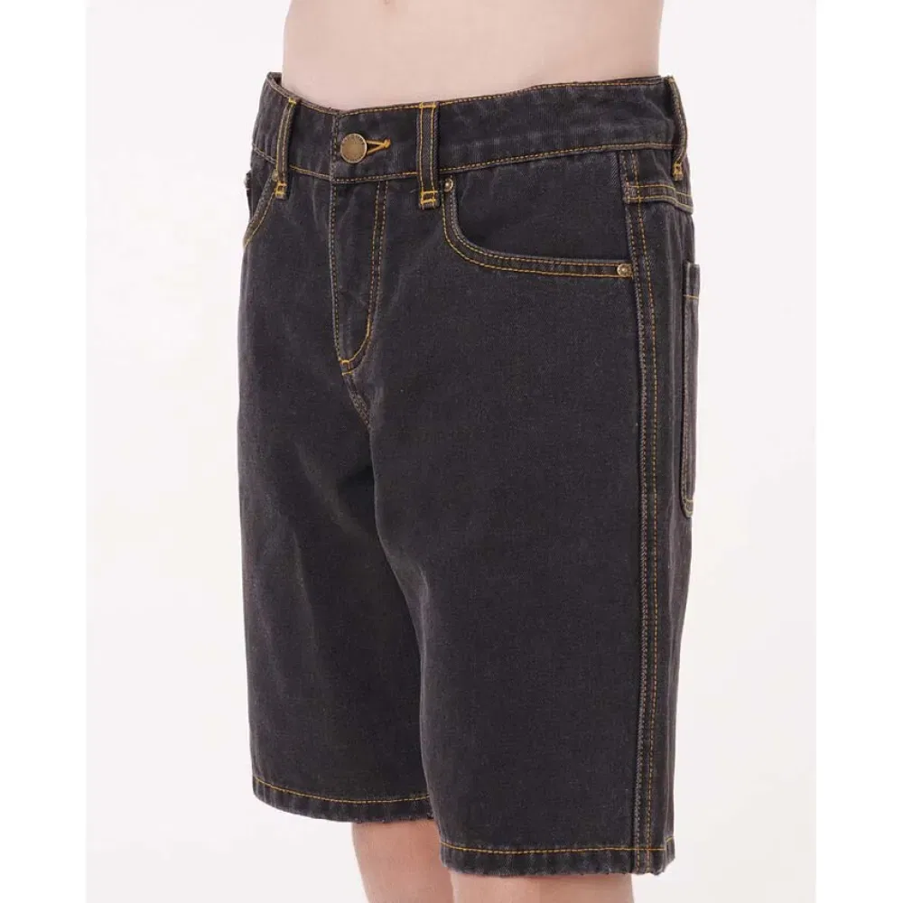 Детские джинсовые шорты для мальчиков свободного кроя Hyped Up Denim Walkshort Rip curl, Black — фото 3