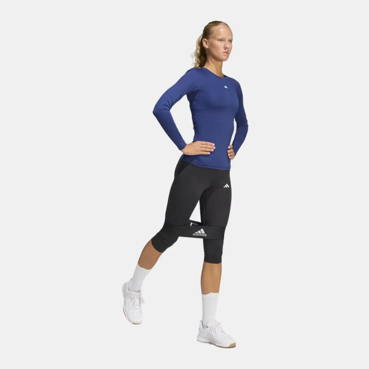 Женские компрессионные леггинсы Techfit adidas, Azul — фото 3