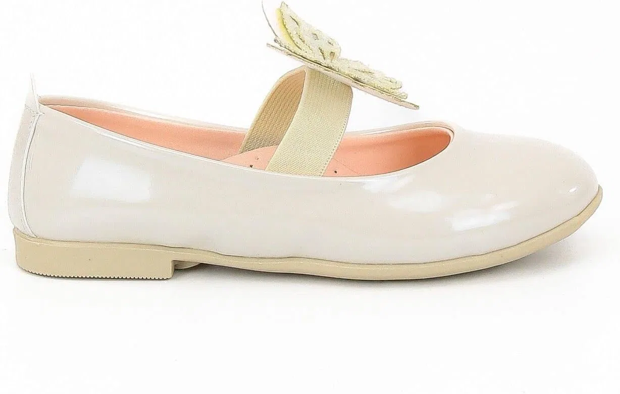 Детские туфли-балетки для девочек с блестками Mary Janes SIRRI, Pearl White — фото 4