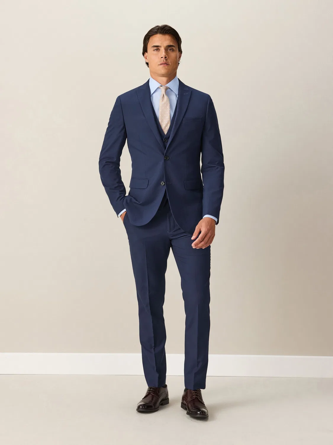 Пиджак Slim Fit на двух пуговицах Next, ярко-синий — фото 2