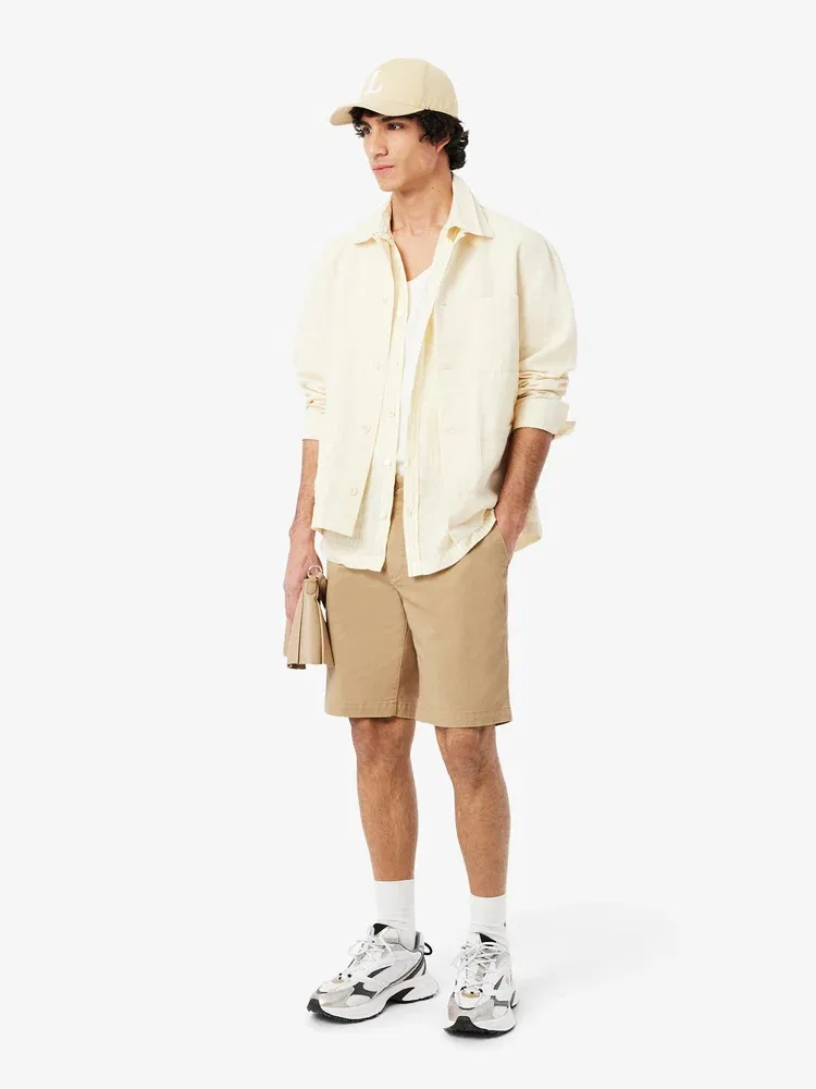 Шорты Bermuda Chino из твила LACOSTE, Beige — фото 4