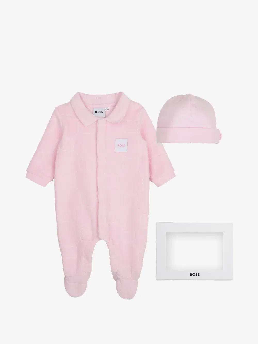 Комплект для новорожденного с нашивкой-логотипом Boss Kidswear, розовый
