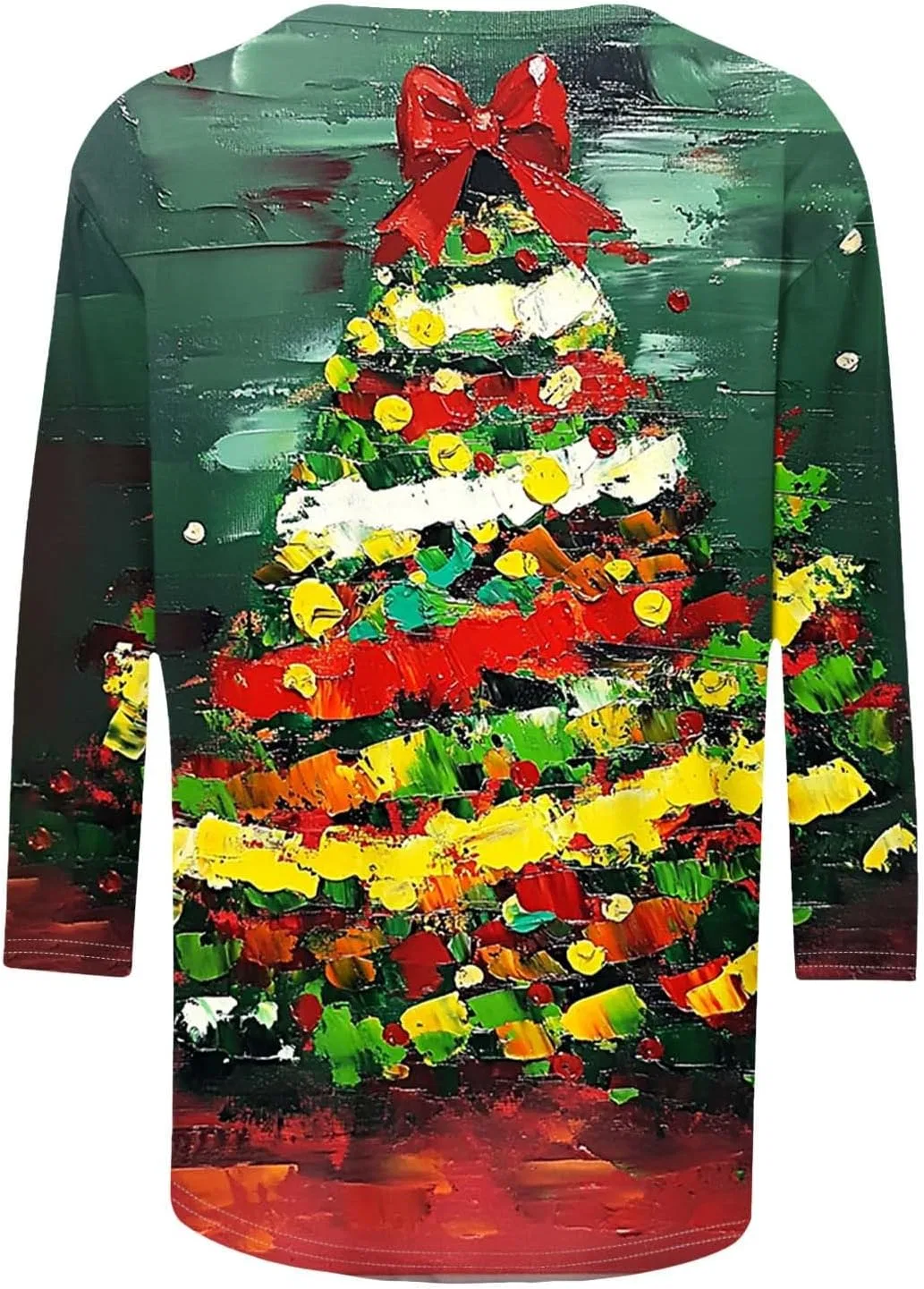 Женская футболка с рождественским принтом Christmas Tree, Multicolor — фото 3
