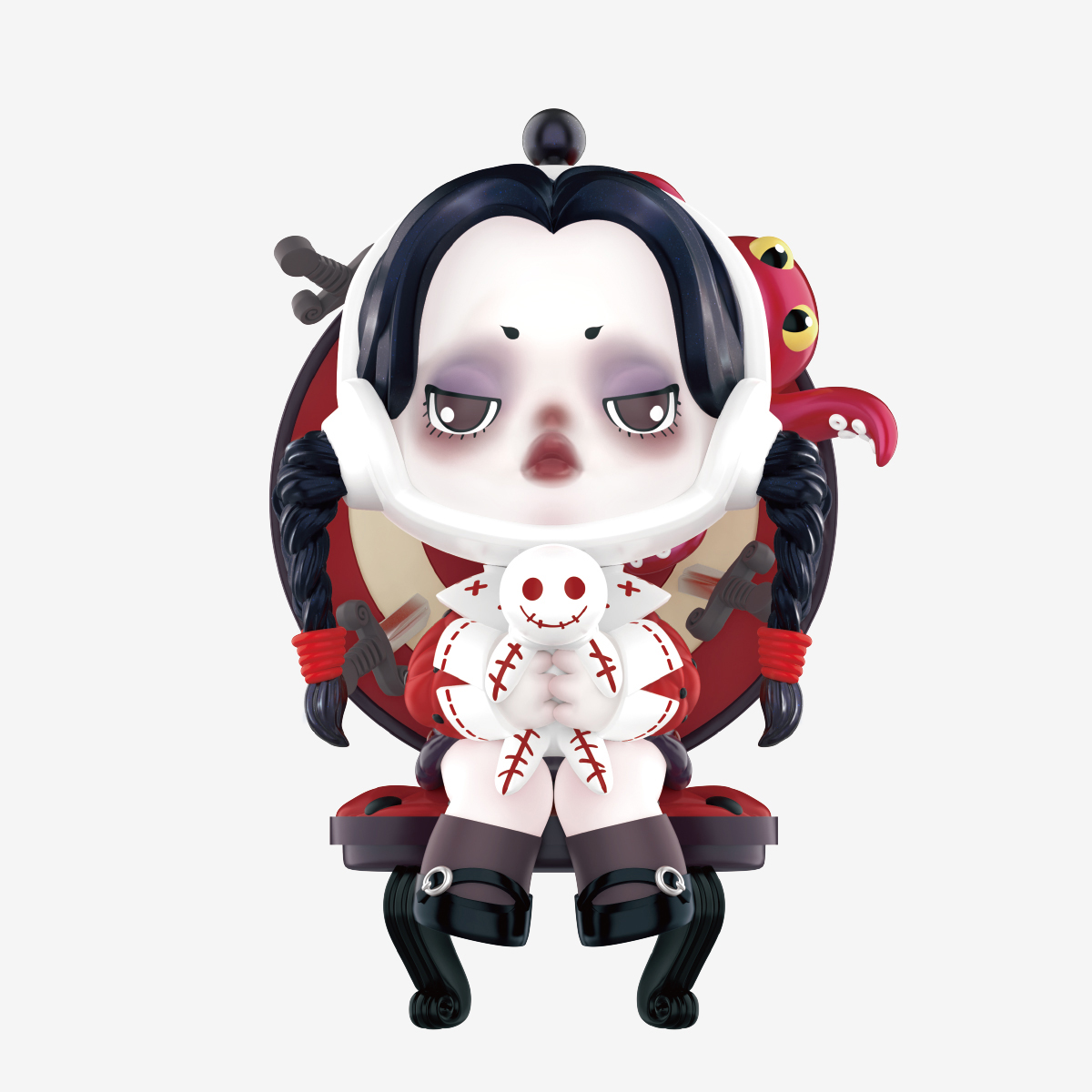 

Фигурка Pop Mart Skullpanda x The Addams Family Series, Deadpan Wednesday
