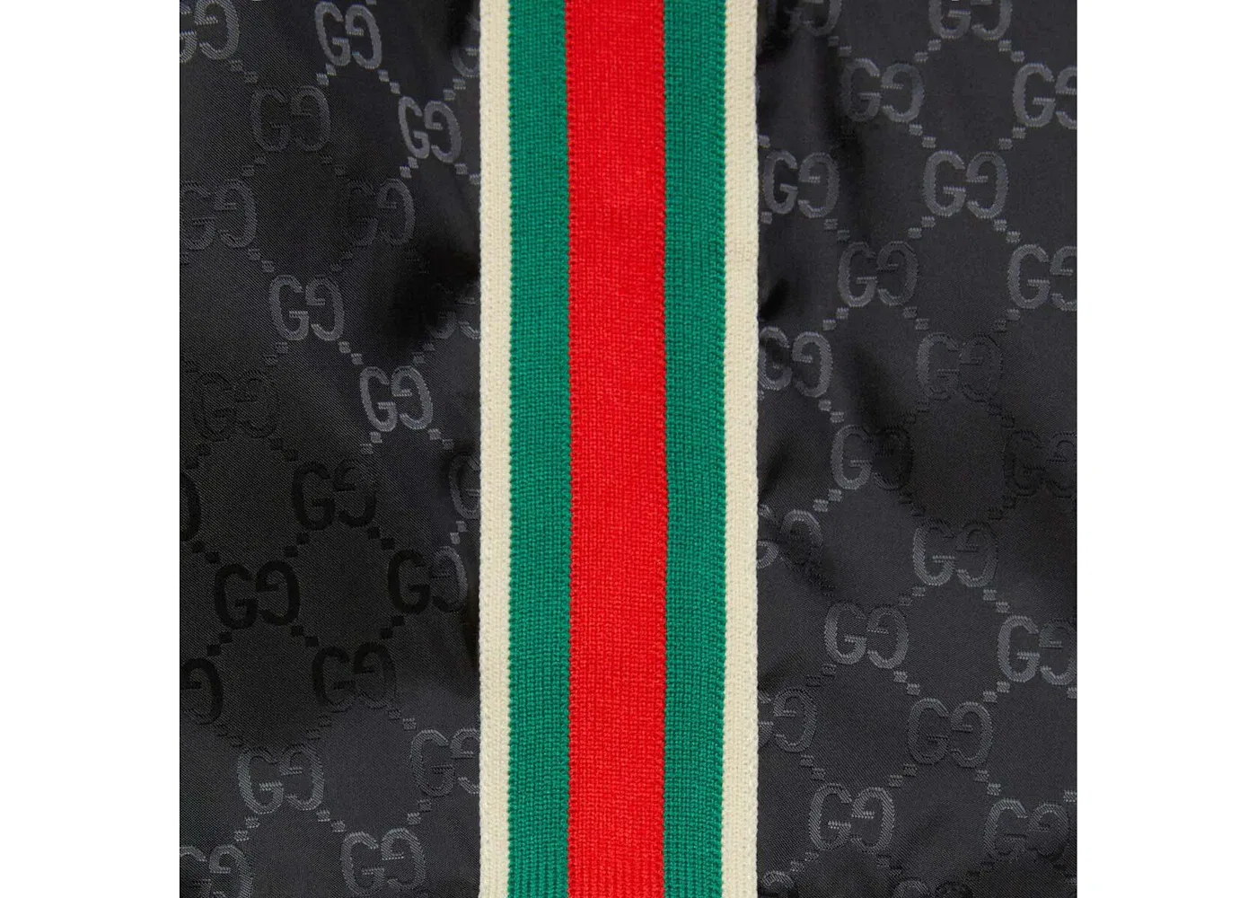 Мужские шорты для плавания из нейлона с жаккардовым узором GG Gucci, Black — фото 3