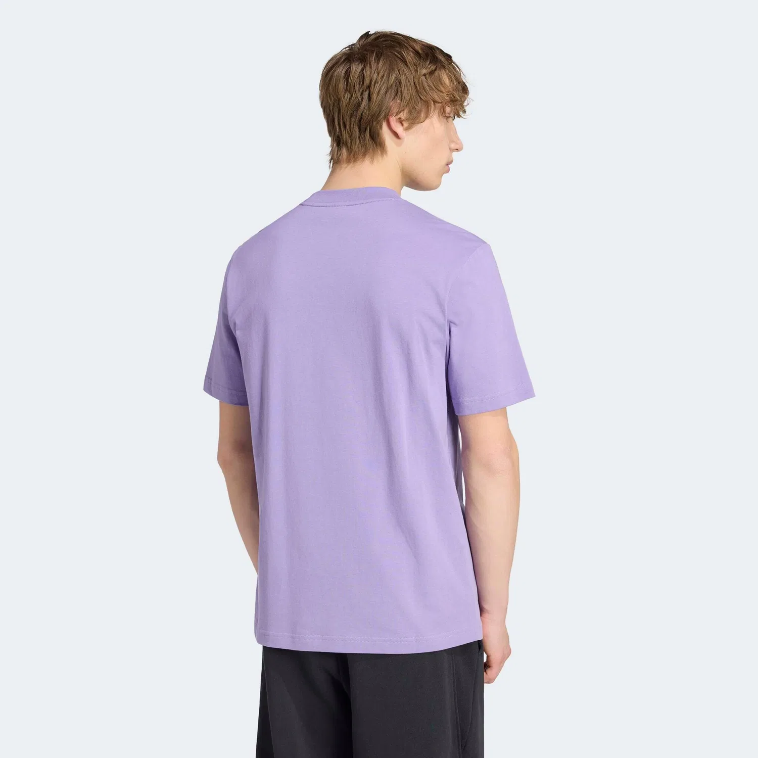 Детская хлопковая трикотажная футболка с логотипом Adidas Sportswear, Magic Lilac/Black — фото 2