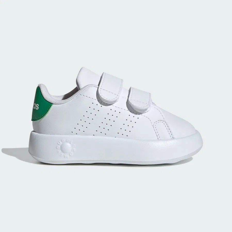 Детские кроссовки с ремешками на липучке Advantage ID5286 adidas, Бело-зеленый