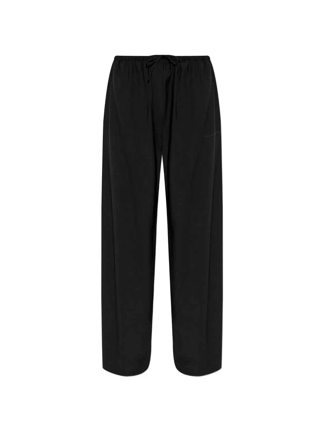Брюки из шерсти, черные Alexander Wang, черный