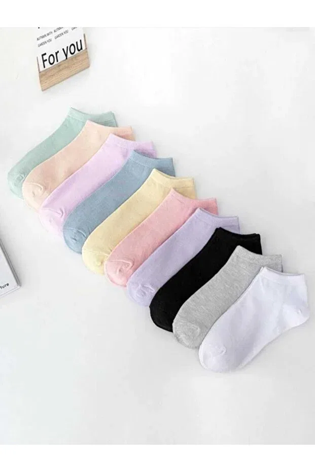 Детские носки с принтом Combed cotton booties socks ankle length 8 pairs Soytemiz, Multicolored Combed Booties