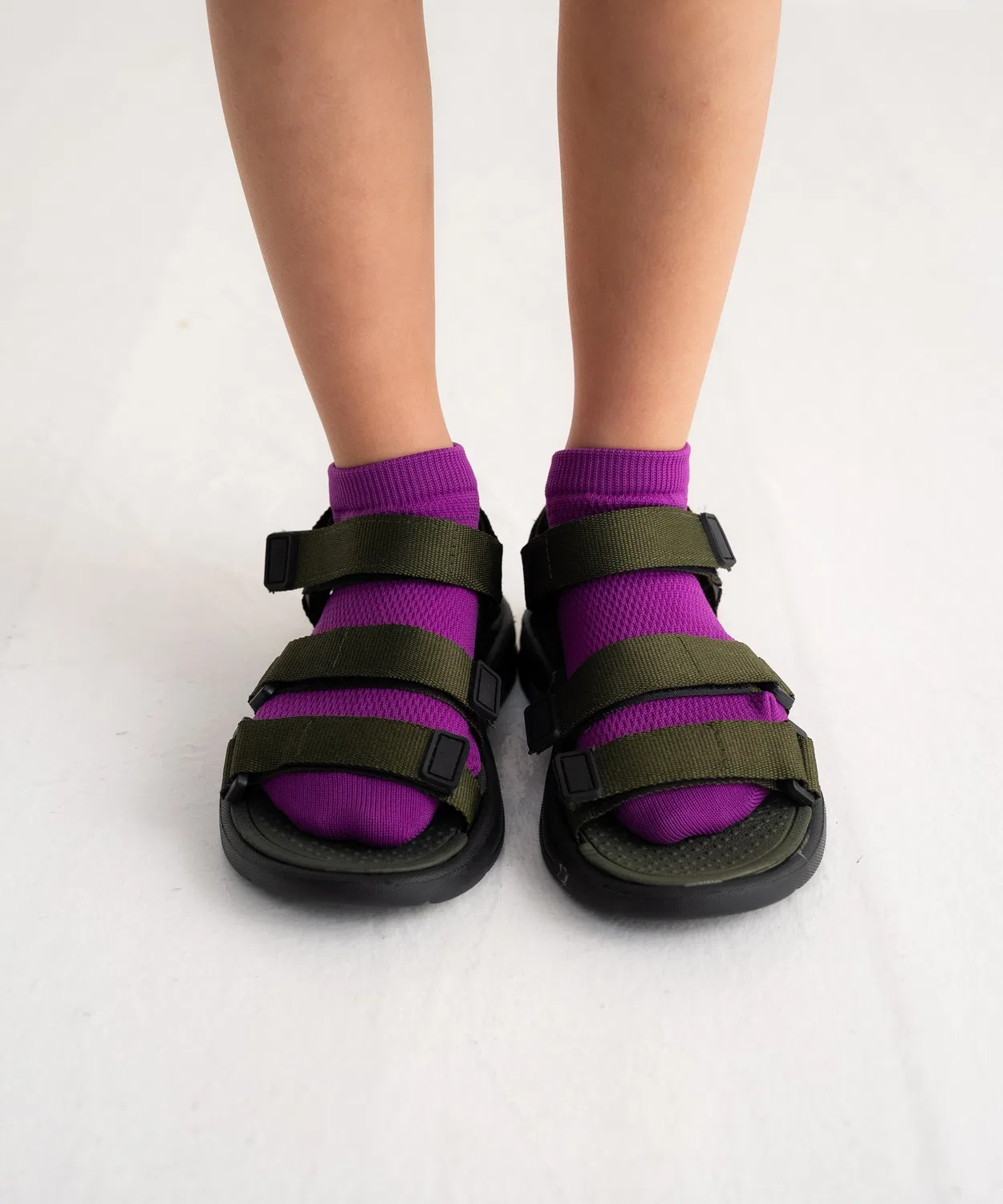 Детские носки-сетка с неоновым принтом, комплект из 3 пар, модель Mesh Ankle Socks, stample, B — фото 2