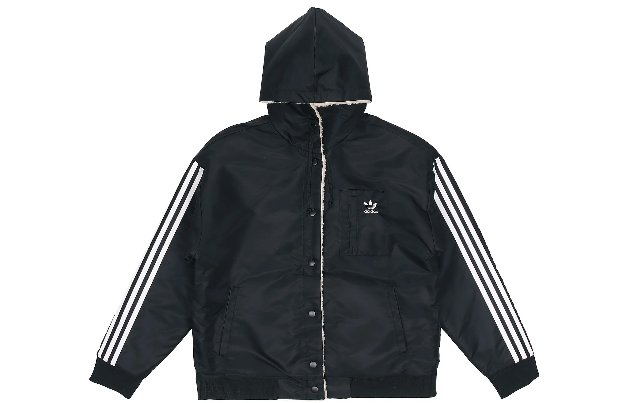 Женская куртка Adidas Originals Fleece Sherpa, черный — фото 4