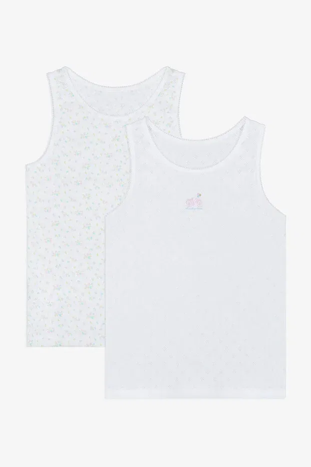 Детский топ для девочек без рукавов комплект 2 шт Tiny Flowers Penti, Multicolor