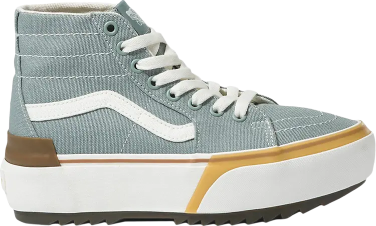 

Кеды Vans Sk8-Hi Tapered Stacked Green Milieu Gum, зеленый