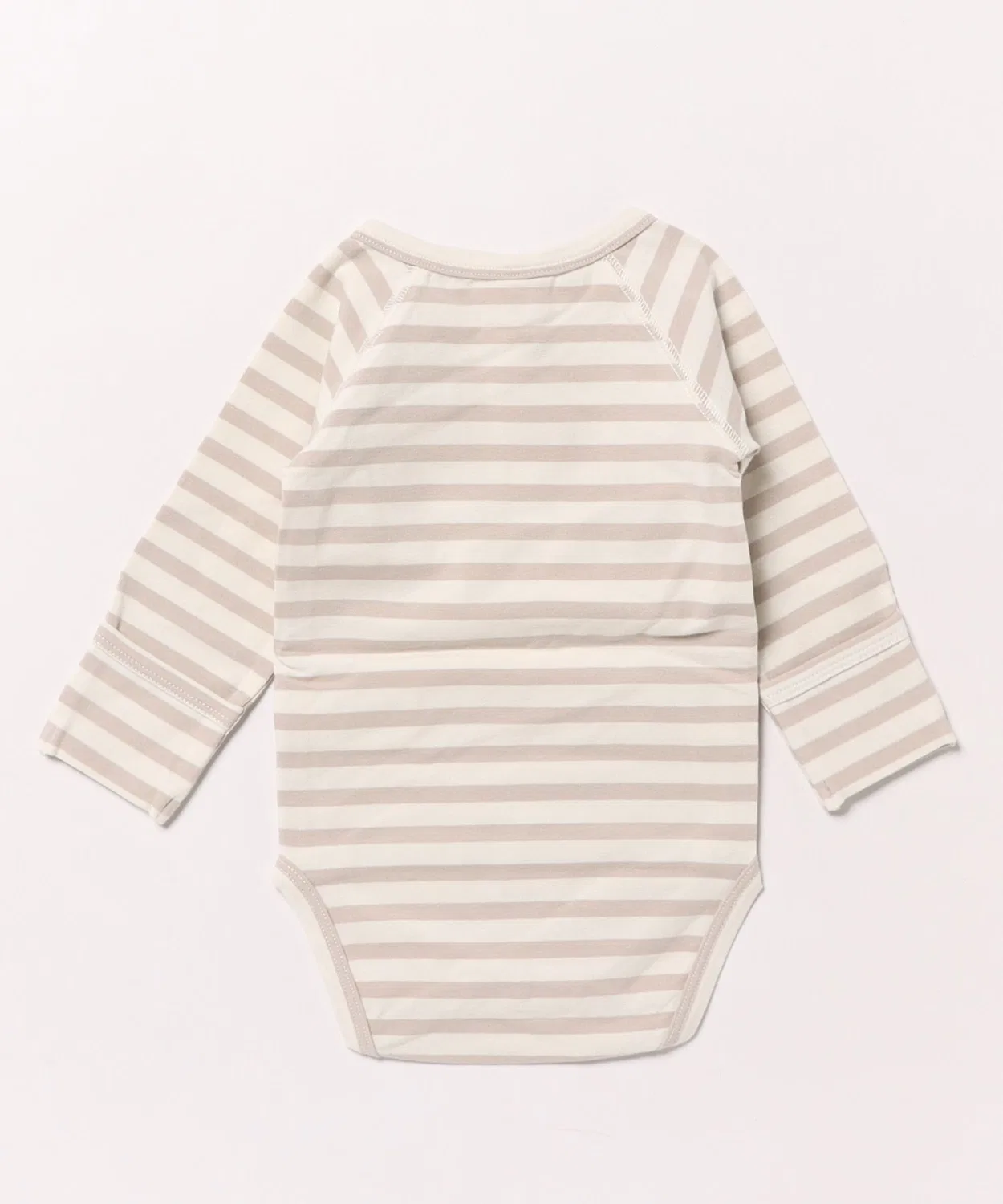 Детский лонгслив с длинным рукавомSide Snap Bodysuit Quincy Mae, White/Grey — фото 2