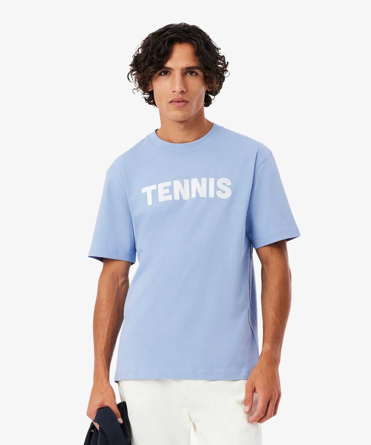 Мужская футболка с принтом Tennis LACOSTE, Light Blue