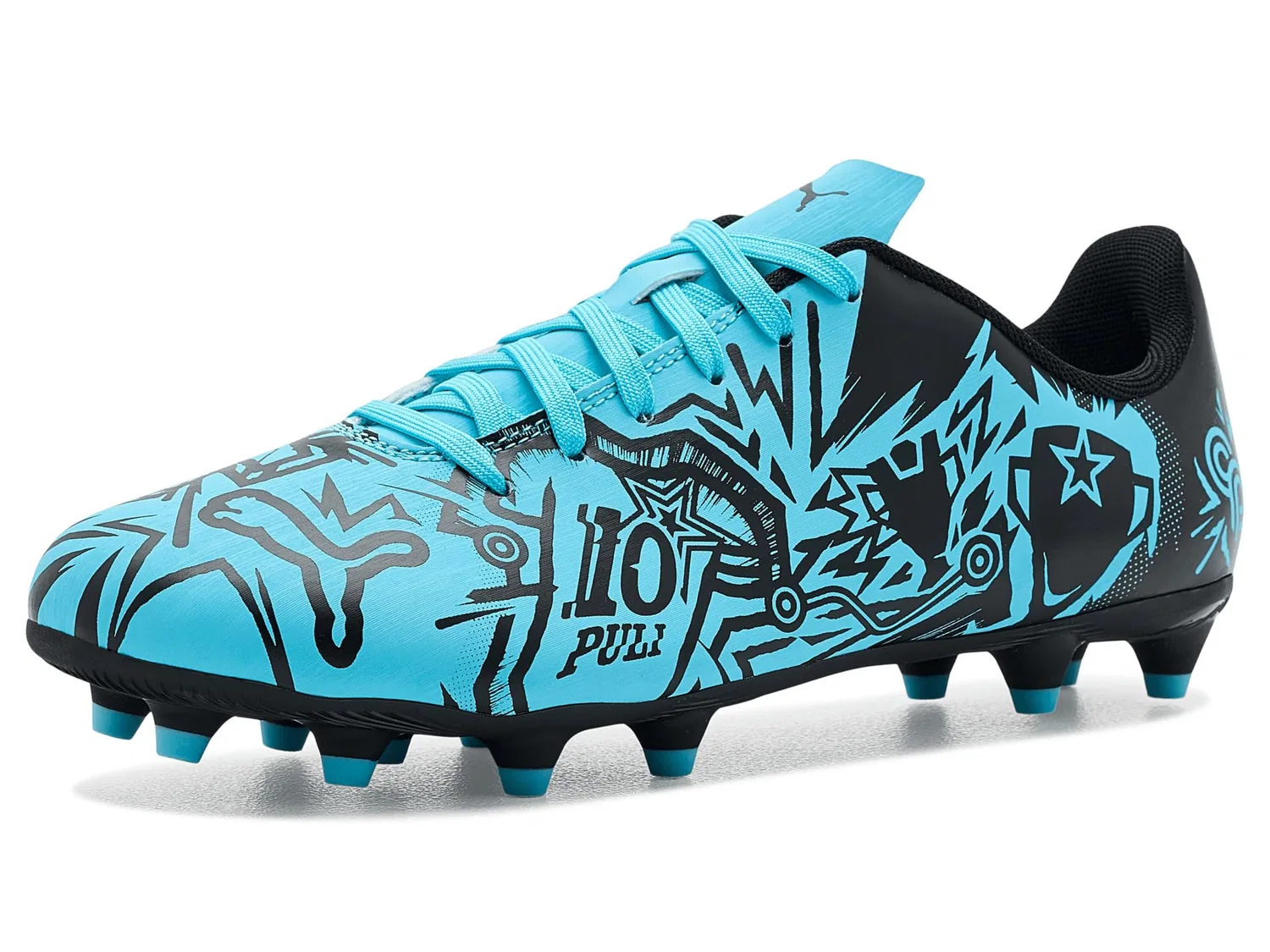 Бутсы Tacto II Christian Pulisic Firm, Artificial Ground Soccer Cleats (для малышей, маленьких и больших детей) Puma Kids, Hero Blue/Puma Black